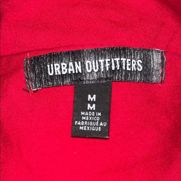 Urban Outfitters Red Sabrina Neckline Bodycon Mini Dress - Picture 10 of 11